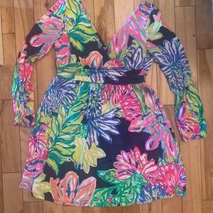 Lilly Pulitzer long sleeve floral print dress